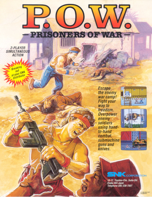 P.O.W. - Prisoners of War (US version 1) Arcade Game Cover